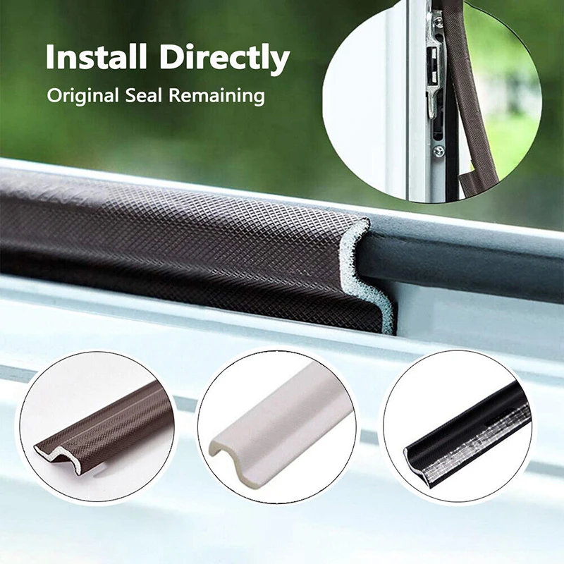 1/3/5M Foam Window Seal Stip Acoustic Insulation Self Adhesive Door Gap Sealer Noise Wind Stopper Dustproof Weather Strip