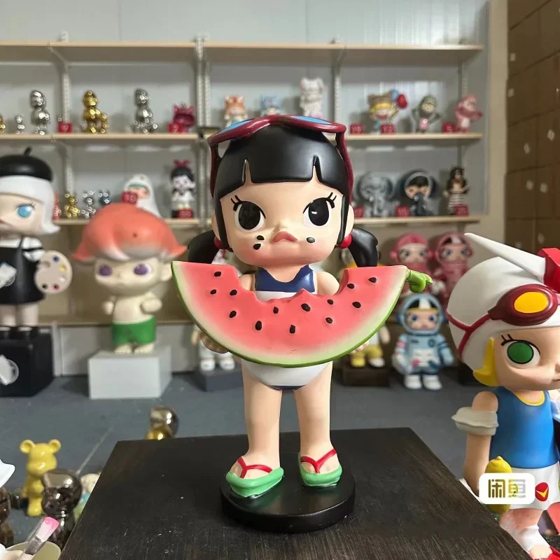 35cm POP MART Molly Interior Kawaii Choice Statuette Resin Figurines Home Decor Room desktop Decoration chambre Christmas Gifts