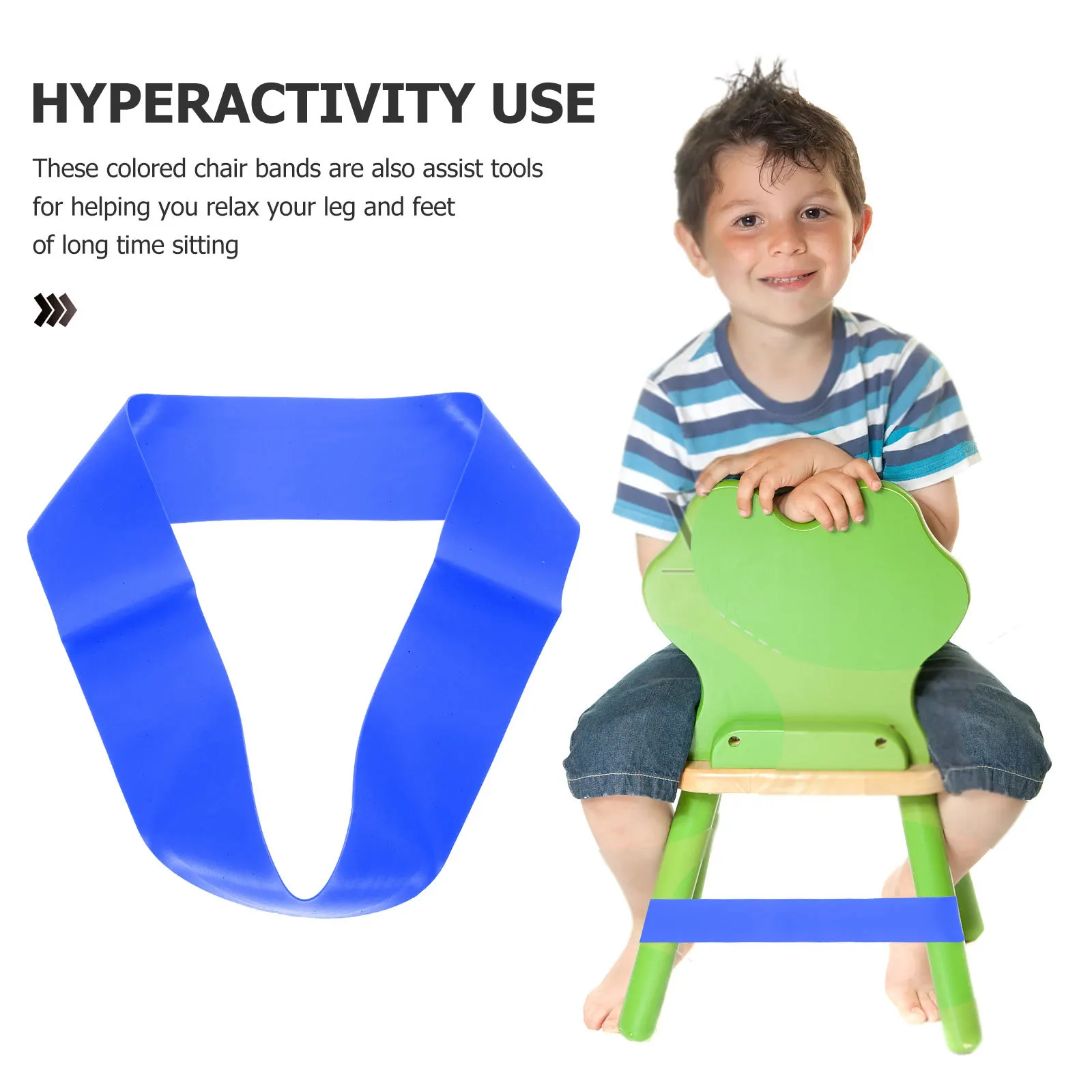 10Pcs Colorful Chair Elastic Bands Fidgety Feet Classroom Chair Straps Leg Relaxing Bands Multi-Use Colorful Tools