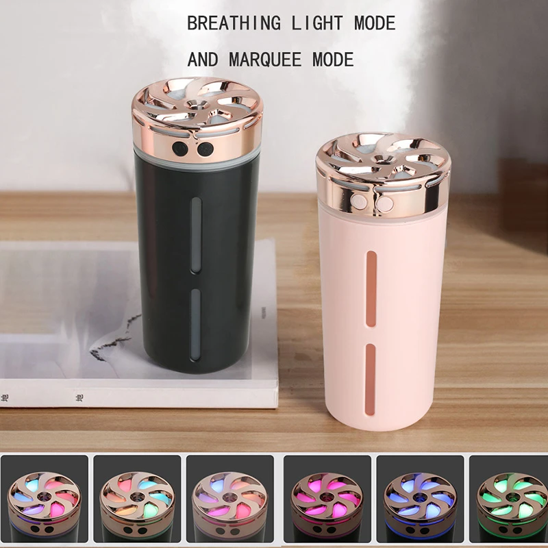 

1200mAh Rechargeable Car& Home Air Humidifier Essential Oil Diffuser with Colorful Light 300ml Rechargeable Perfumer Diffuser