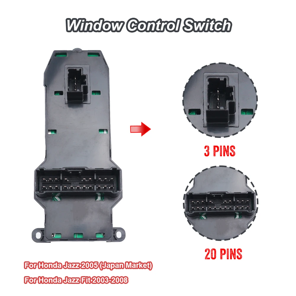 Master Electric Power Window Button Switch 35750-SAA-G12 For Honda Jazz Fit 2003 2004 2005 2006 2007 2008