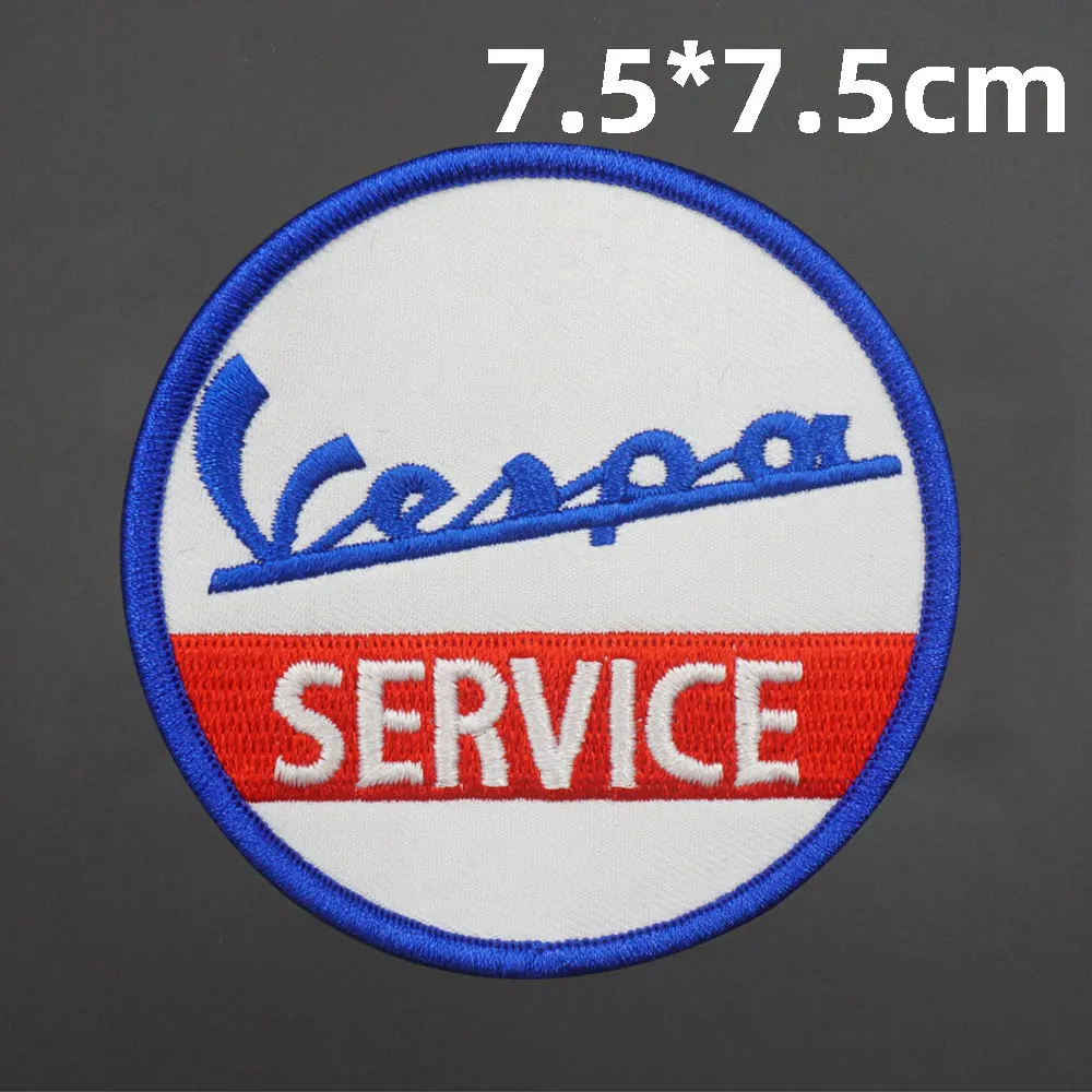 ITALIA MOTORCYCLE SCOOTERS embroidered patches For clothing with iron on and hook backing