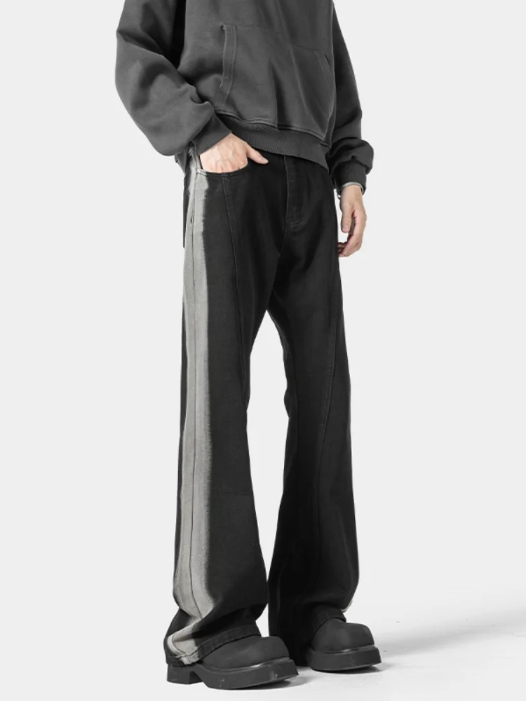 

Мужские джинсы Waed adual Flared в американском стиле High Street, прямые свободные брюки Cleanfit для весны и осени, длинные брюки Haome