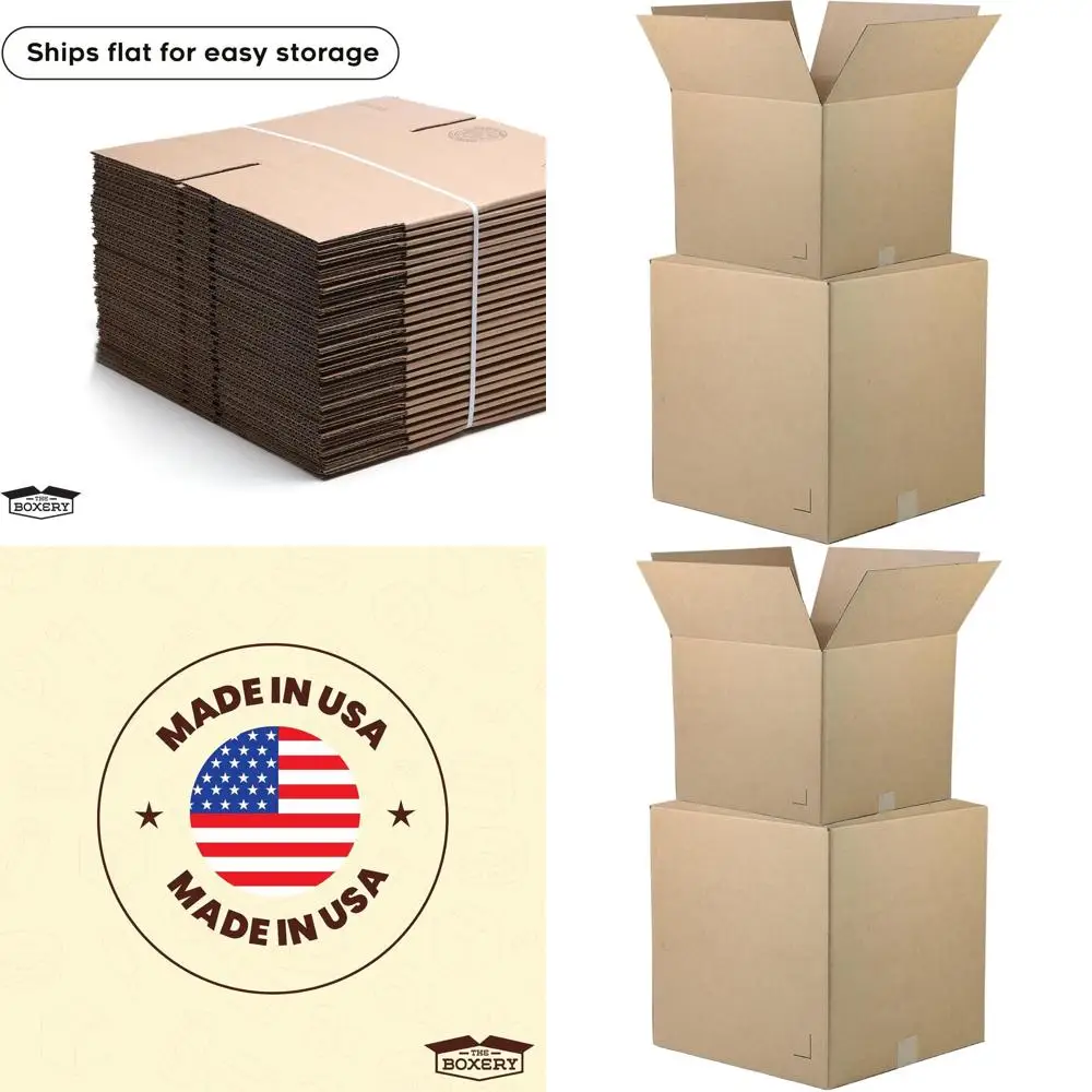

15-Pack 24x20x18 Inches Brown Corrugated Cardboard Boxes for Shipping, Packing, Storage - Durable, Eco-Friendly, Recyclable, Mad