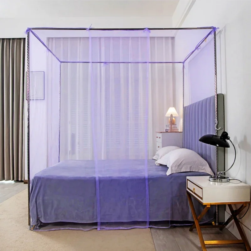 

Four Corner Outdoor Camping Mosquito Canopy Net With Storage Bag Insect Tent Protection Bedroom Full Netting