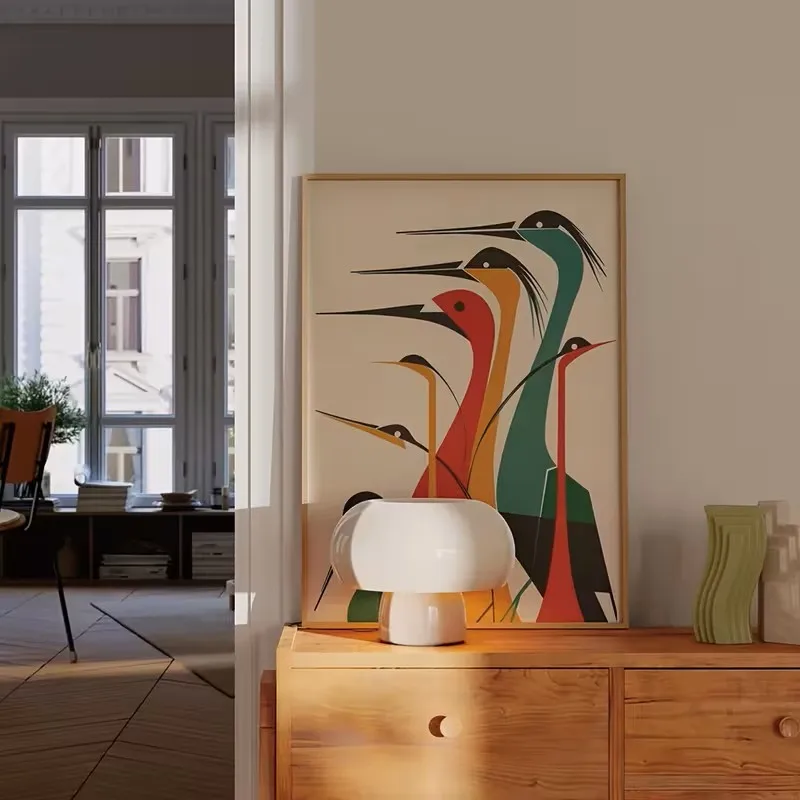 Abstract Bird Canvas Art Printed Materials in A Simple Style Suitable for Wall Decoration in Living