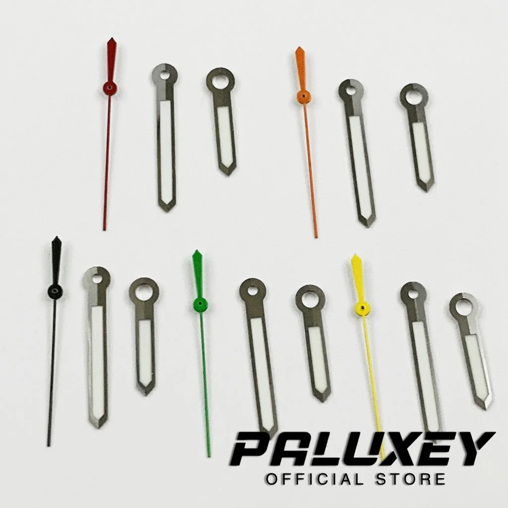 2番目の手の発光時計ハンドムーブメント、移動時計、シルバー、赤、オレンジ、緑、黄色、nh35、nh36、4r、7s