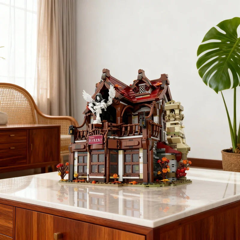 

3799pcs MOC Andwraith S BAKERY BDP6 Ver Castle Model Building Blocks DIY Gift Creative Collectible Display Decor Premium Adult