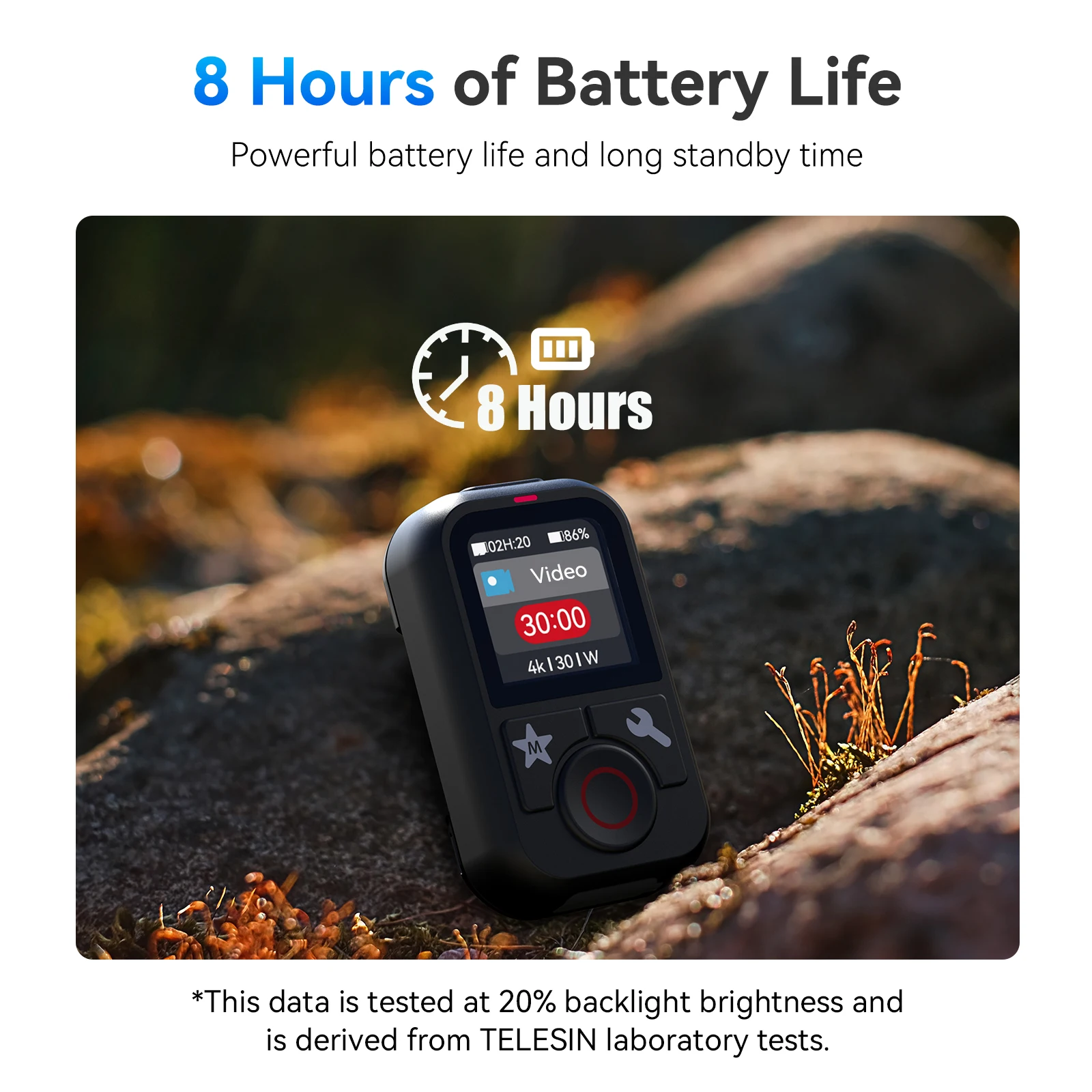 TELESIN T13 Bluetooth Remote Control For GoPro Hero 13 12 11 10 9 8 Max With Wrist Strap For Action Camera Accessories