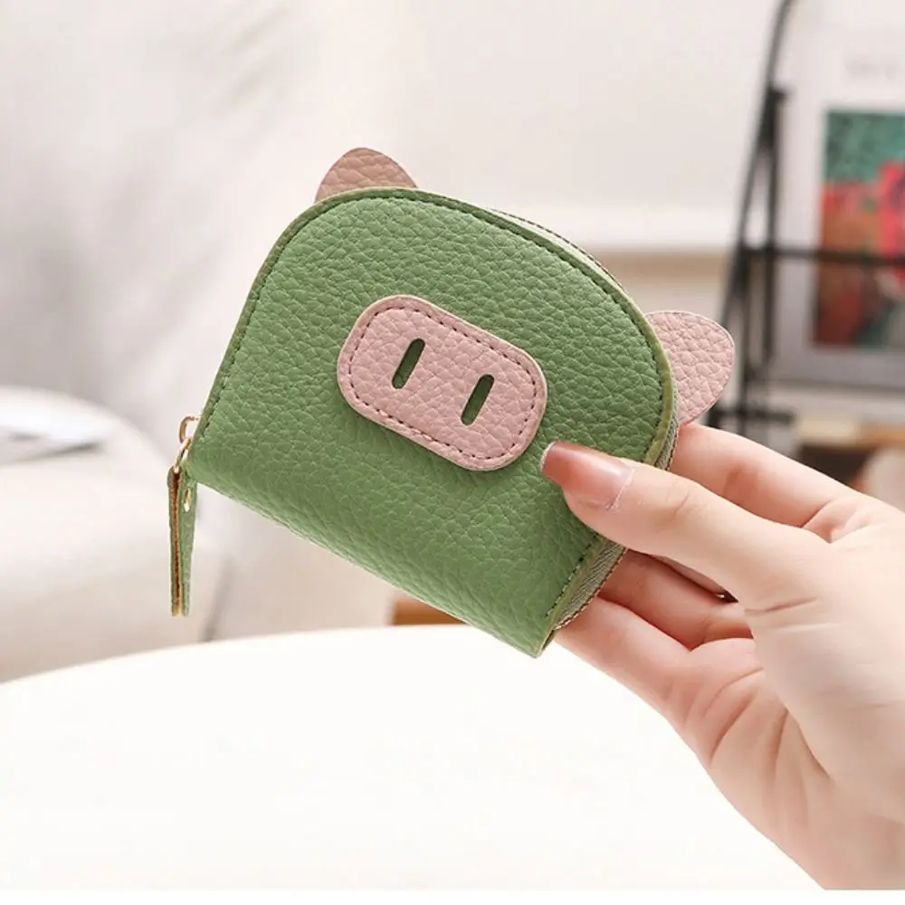 Portefeuille en cuir PU avec fermeture éclair pour femme, porte-monnaie de style coréen, poche pour cartes, porte-cartes multi-cartes, solide, over