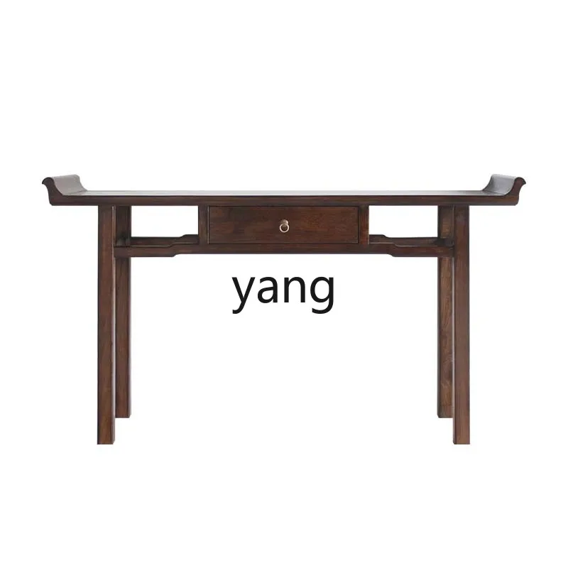 

Yjq New Chinese Style Console Solid Wood a Long Narrow Table Altar Pieces Modern Simple Home Hallway