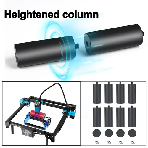Máquina de grabado láser columna de elevación auxiliar 8 Uds aumentada 150MM para TTS-55 / TTS55/TTS 10/A5/A5 pro soporte láser