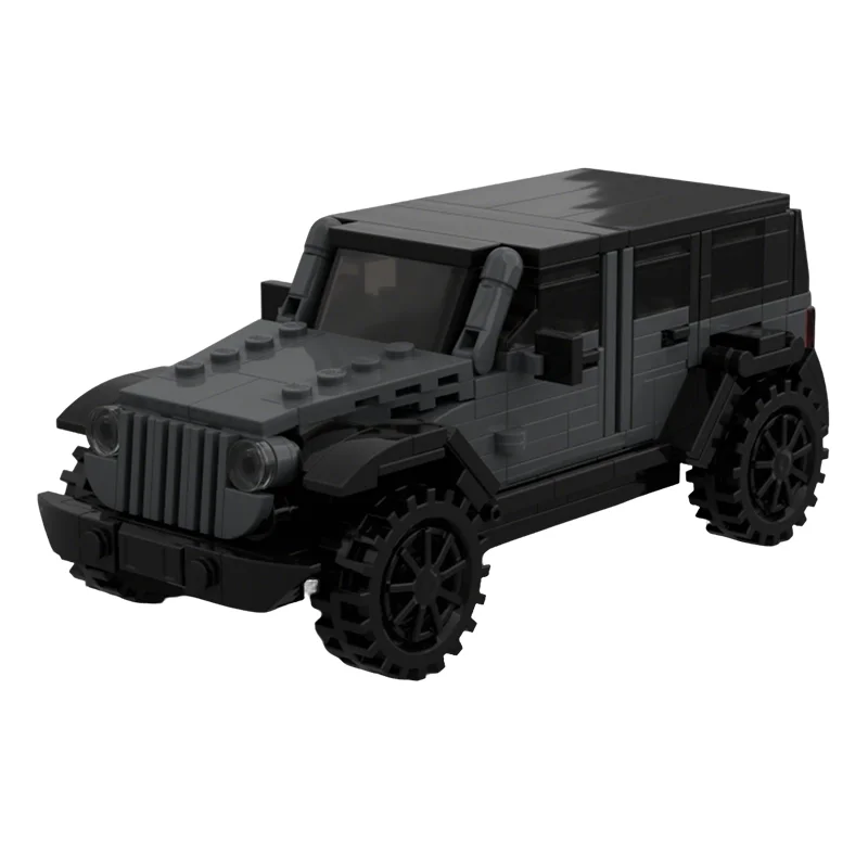 341ピース MOC カー ジープ ラングラー 4ドア モデル 組み立ておもちゃ ブロック クリスマスギフト 組み立て式 DIY 創造的なアイデア ブロック