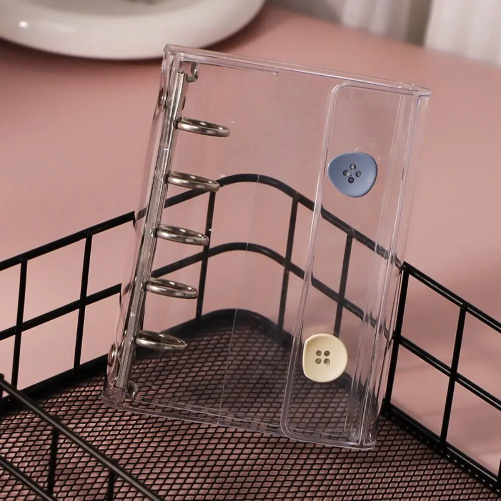 Mode Transparante M5 bindmiddel Meerdere kleuren 5-gaats losbladige notebook PVC dubbele gesp Mini bindmiddel Studenten