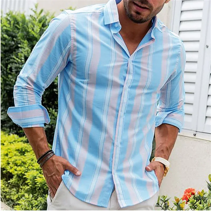 Simple Business Casual Fashion Luxury Men's Casual Shirt New Royal Shirt Men's Outdoor Part Tops Soft Comfortable Plus Size 6xl