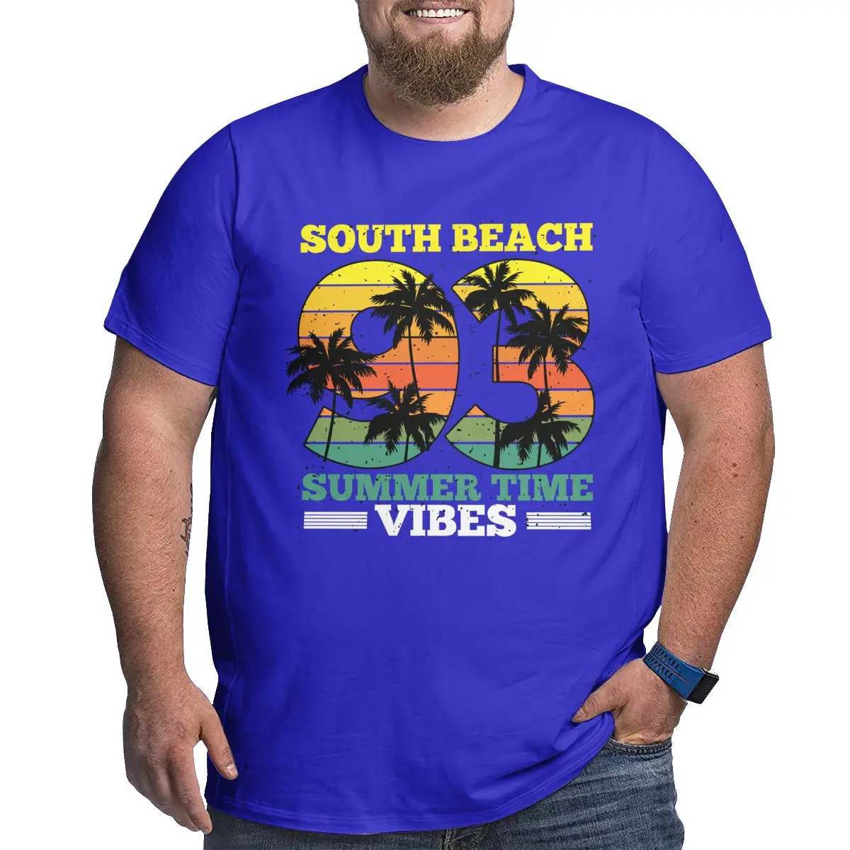 

Vintage Summer 2025 Graphic T Shirts for Big and Tall Man Plus Size T-shirts Cotton Short Sleeve Top Tees XL-6XL