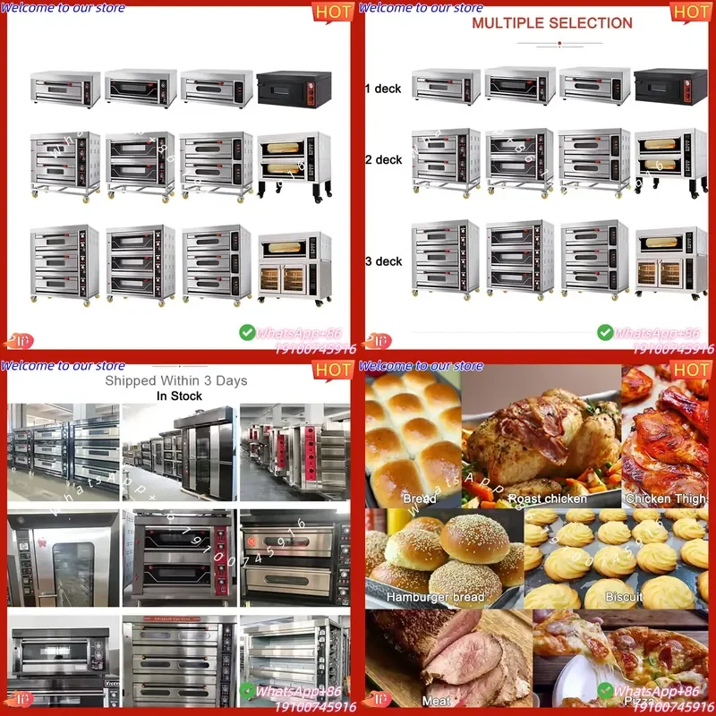 CE Certificate Electric Deck Oven Bread Making Machine Bakery Equipment Baking Oven Toaster Electric Oven Commercial