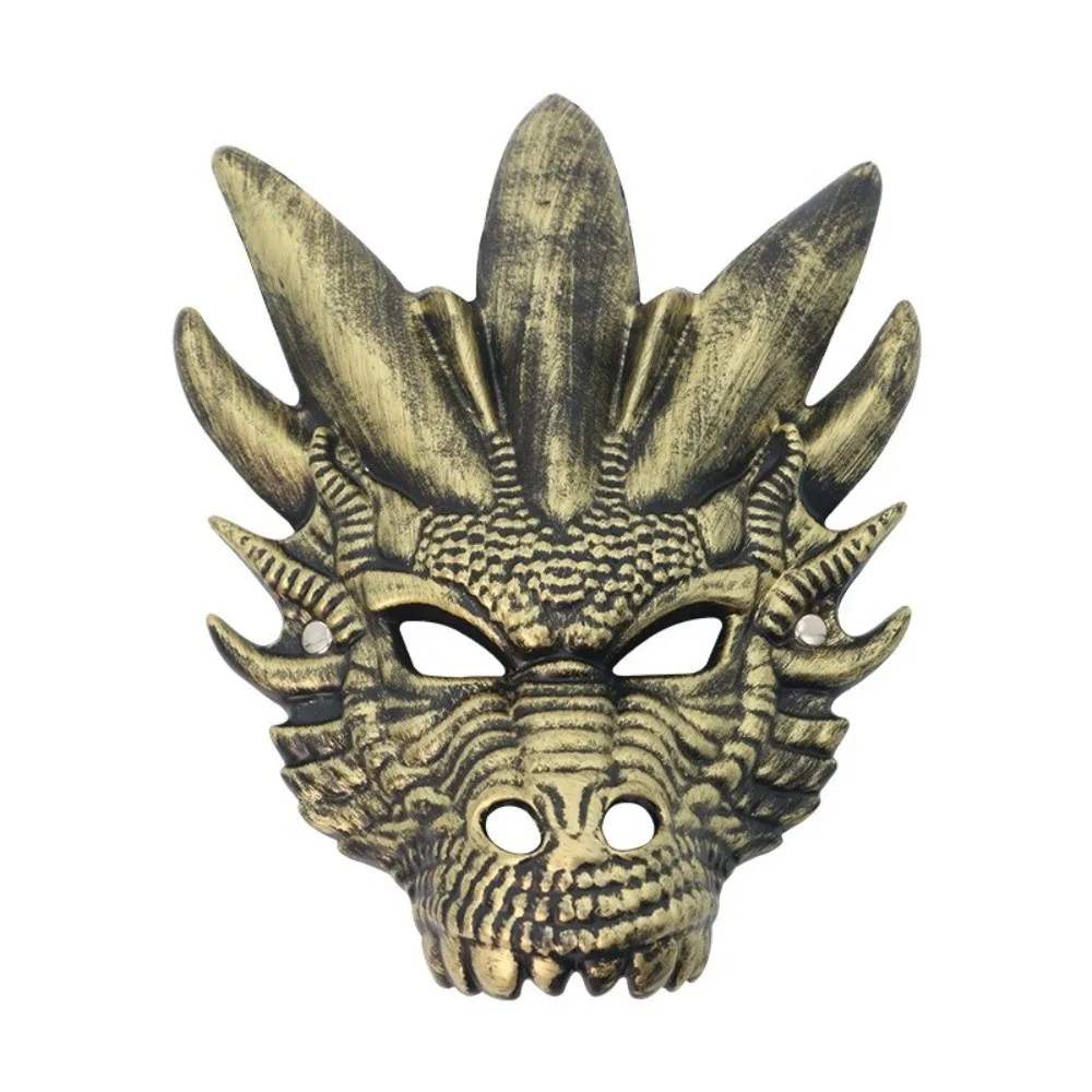 Creative Plastic Dragon Head Mask Animal Cosplay Accessories Halloween Mask Full Face Dress Up Props Masquerade Mask Women