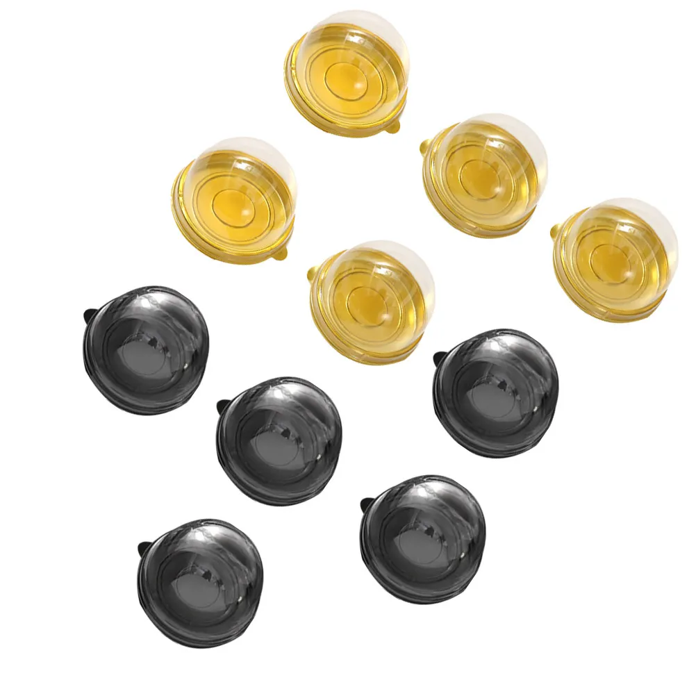 Caja de Regalo Transparente de Plástico para 50 Piezas de Yema de Huevo Crujiente, Caja de Embalaje de PVC para Postres y Chocolates, Caja de Regalo Dorada y Negra para Fiestas