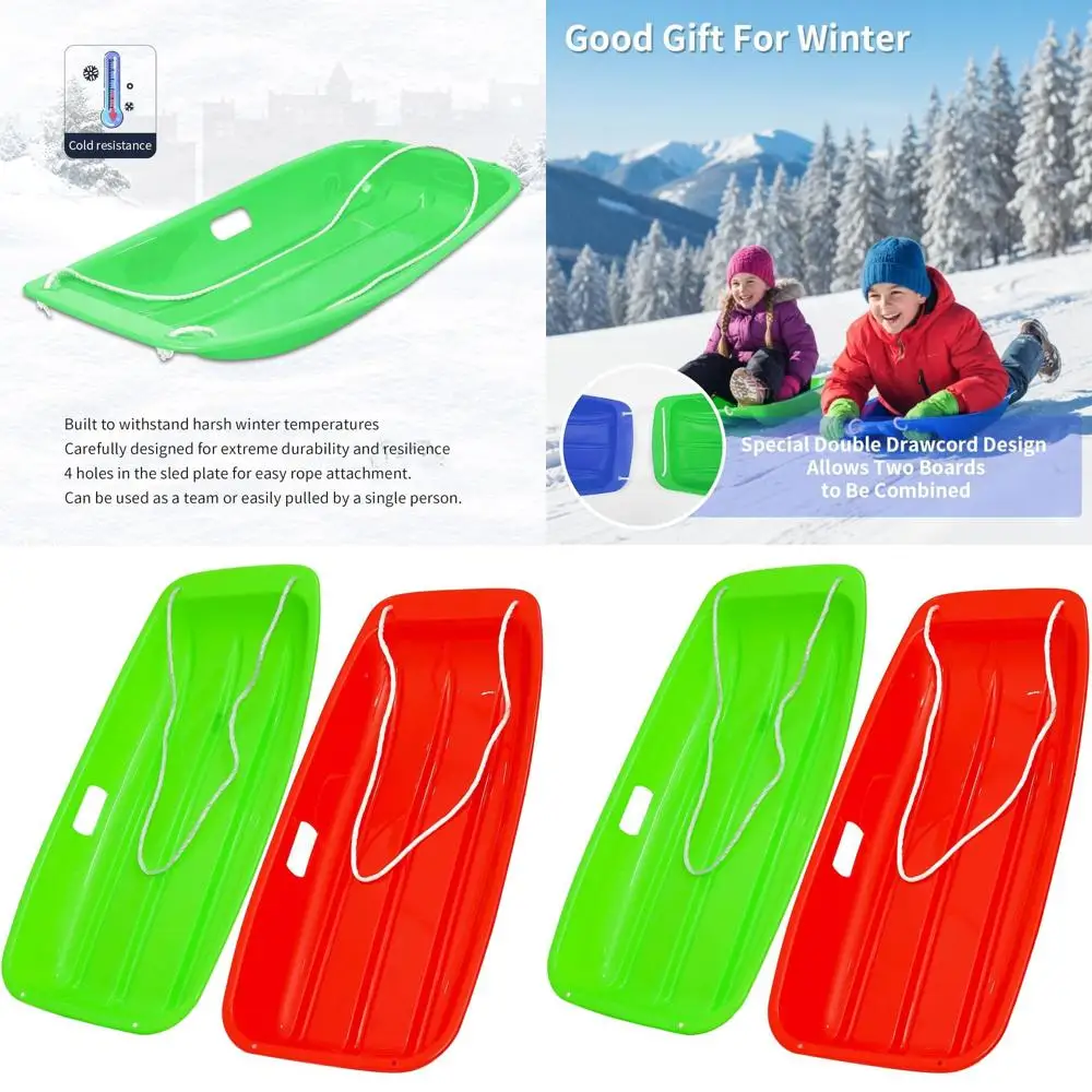 

Durable Winter Sled for Kids and Adults with Strong Handles and Towing Ropes, Ideal for 1-2 Person Outdoor Sledding Adventures