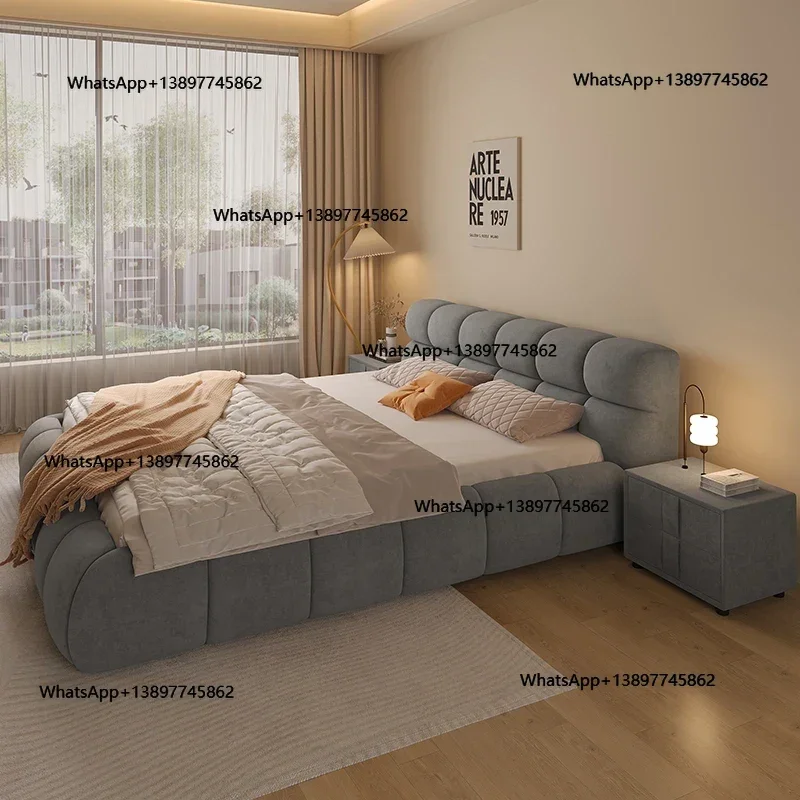 

Peiqi Black Nordic Tatami Bed Modern Double Cream Princess Confortable Bed Aesthetics Master Bedroom Cama De Casal Bedroom Furni