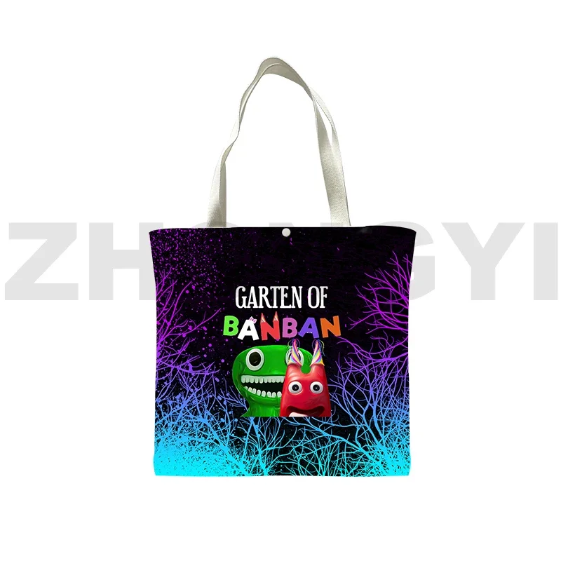 Funny Garten of BanBan 2 Shopper Bag Fashion Girls Tote Bag Korean Style Daily Travel Canvas Bag Garten of BanBan Shoulder Bags