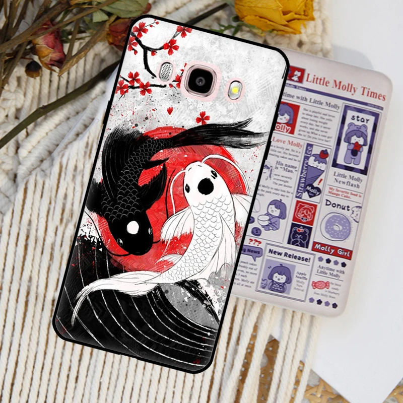 Koi Fish Yin Yang Case For Samsung J1 J3 J5 J7 2016 A3 A5 2017 A7 A9 A6 A8 J4 J6 Plus J8 2018 Phone Cover