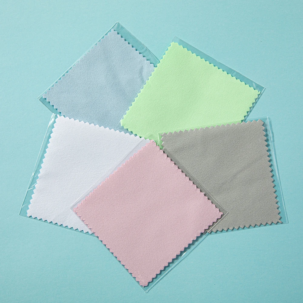 50 stücke 8x8 cm Einzeln Verpackt Polnischen Polieren Tuch Silber Farbe Reinigung Weichen Wischen Wischen Tuch Für Schmuck werkzeug Liefert – Detail 2