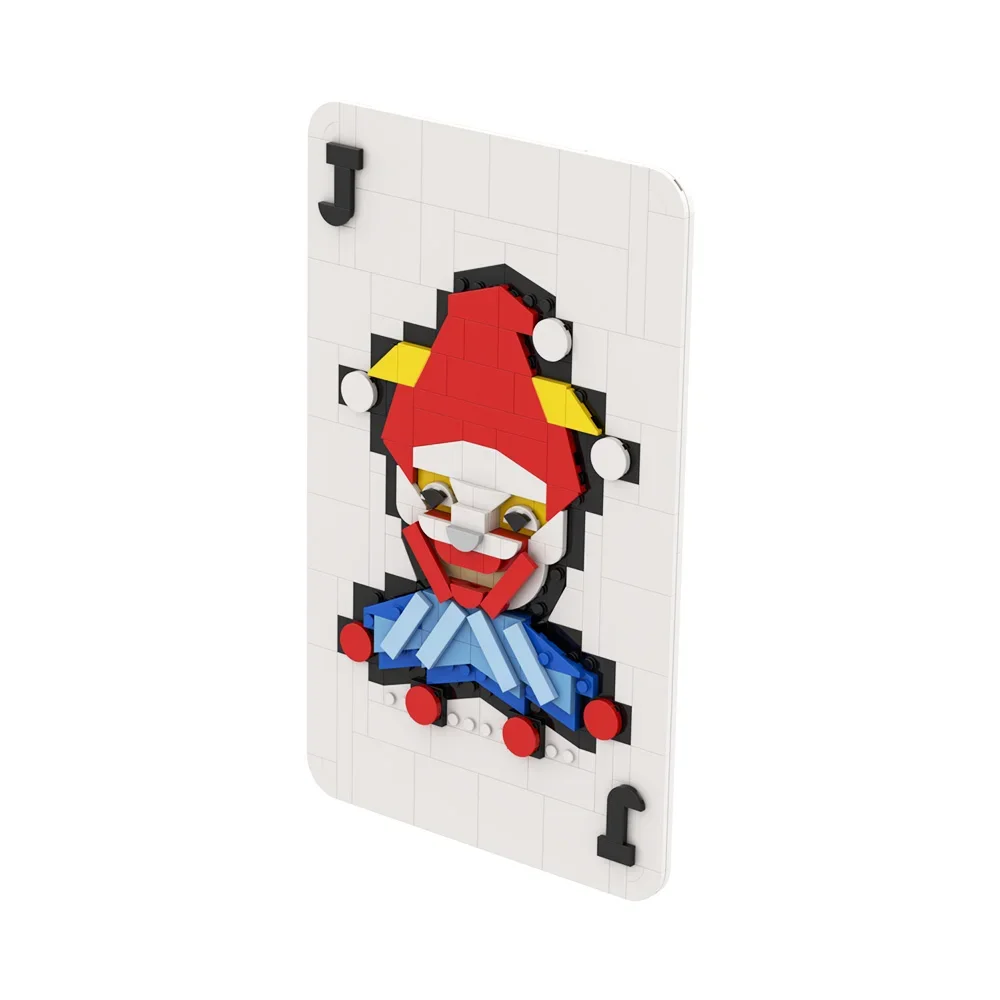 

MOC Joker Poker Bricks Model Balatro Joker Poker Tabletop Game Building Blocks Home Hanging Decorations Assembly Toys Kids Gifts