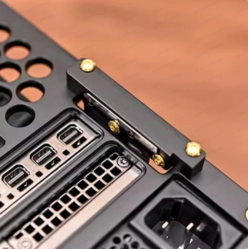 V9 Captain All-Aluminum Small Chassis – Supports Dual-Slot Half-Height PCI, Aluminum Side with Glass Panel