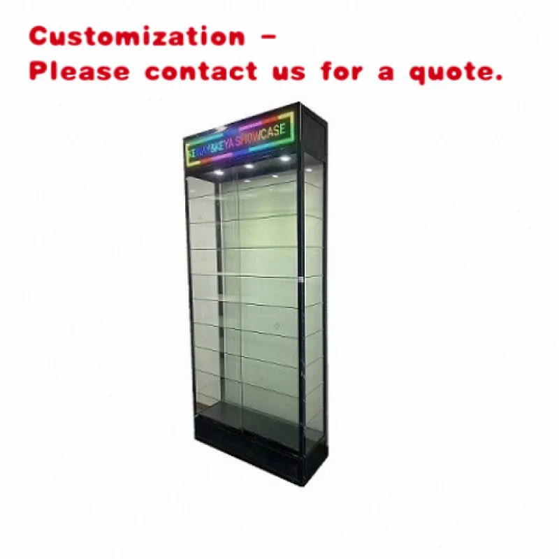 custom.Rolling Colorful Text Display Cabinet Full Visual Display Cabinet  Retail Stores