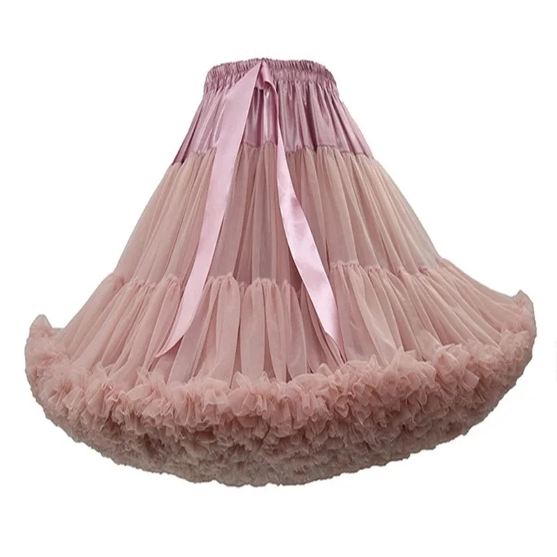 

Женские трехслойные фатиновые пышные юбки-пачки для вечеринок, косплея, кринолины, подъюбники с эластичной талией, для балета, танцев, в стиле Лолита