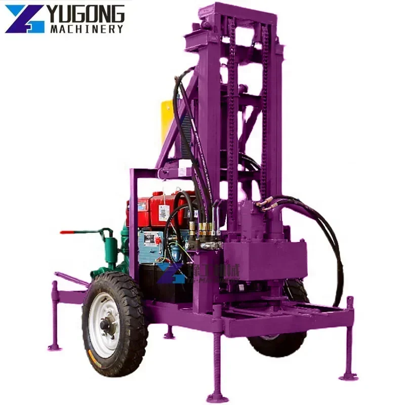 Rotary Water Well Drilling Rig Portable 100 Meter Deep Small Water Well Drilling Rig Durable Drill Rig Rock Machine