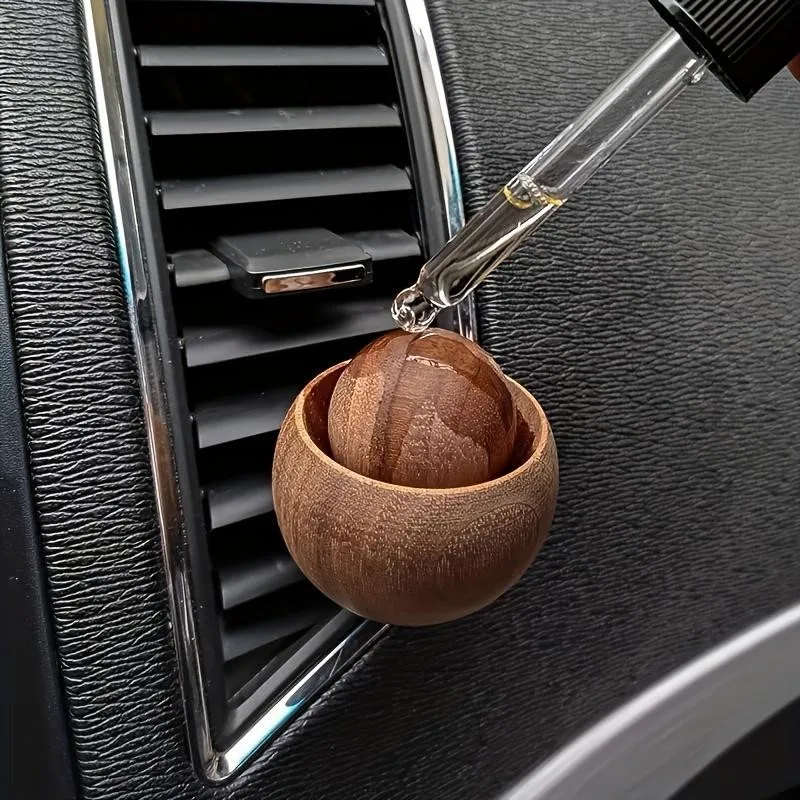 Mini Wooden Fragrance Oil Diffuser Natural Scent Aroma Diffuser For Car Bedroom Living Room Bathroom Air Freshening Accessory image 5
