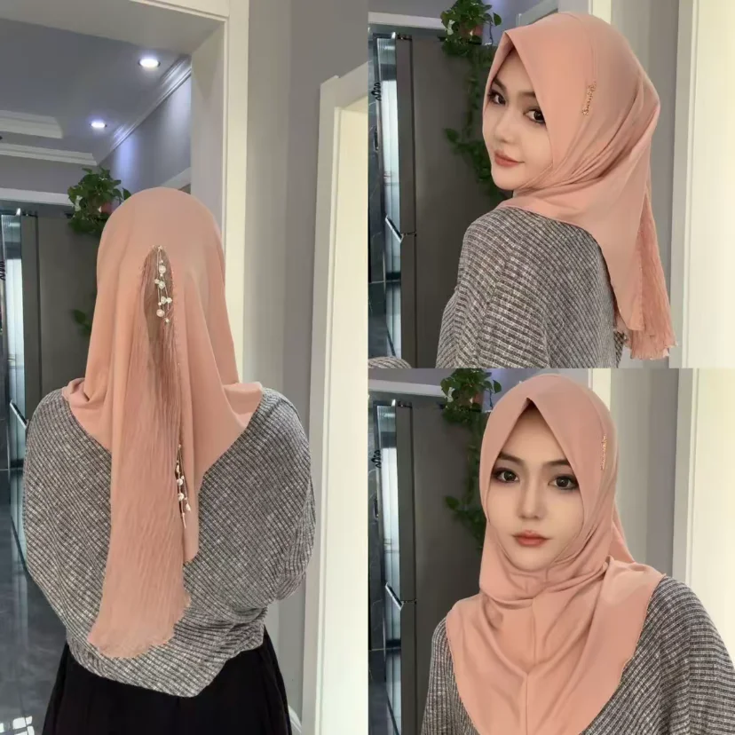 

Элегантные модные готовые хиджабы от люксового бренда для мусульманок: скромная одежда для женщин