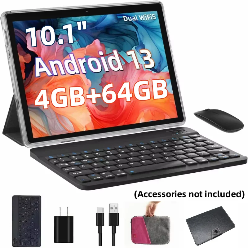 Neues 10,1-Zoll-Android 13-Tablet RK3562 Quad-Core 4 GB RAM 64 GB ROM 1280 x 800 IPS Dual-Kamera Typ C 6000 mAh