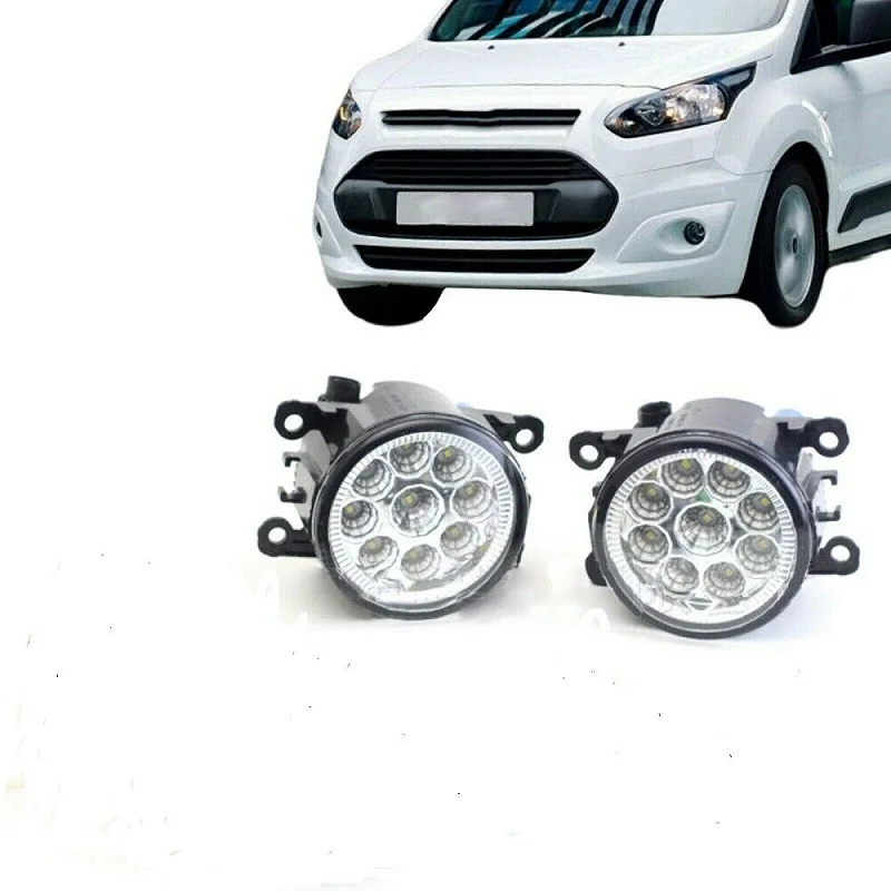 2Pcs LED Car Fog Lights Bumber Daytime Running Lights Auto Driving Headlights for For Ford Explorer 2011 2012 2013 2014 2015