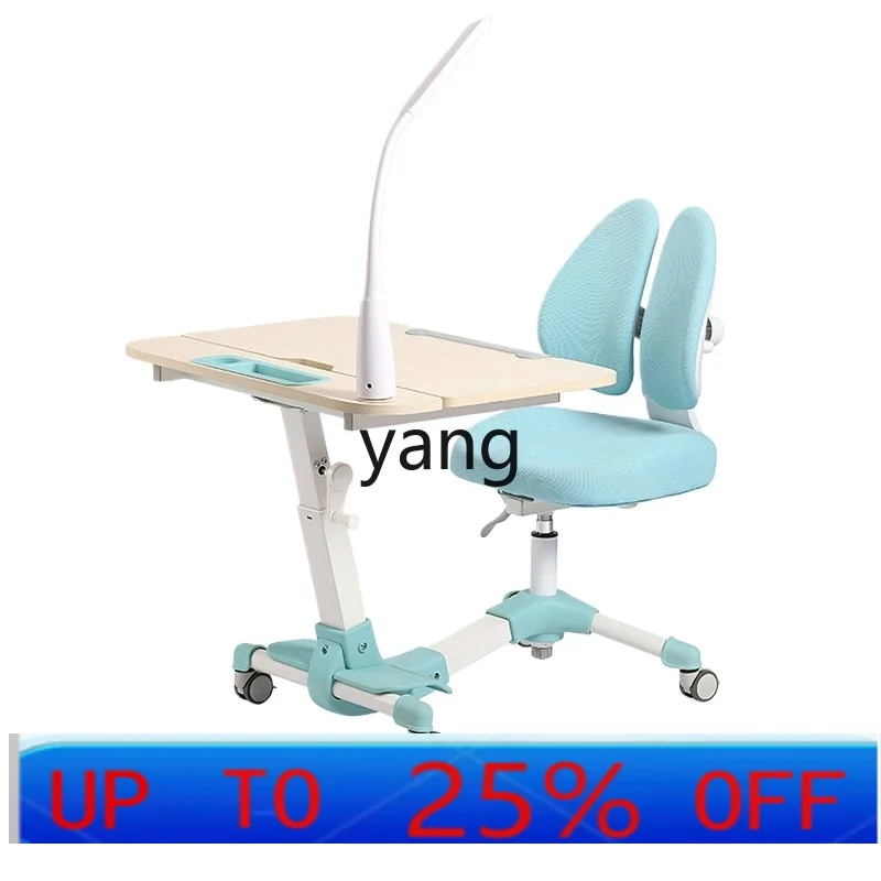 C X Children's Learning Lifting Tables and Chairs Integrated Student Homework Movable Home Writing Desk