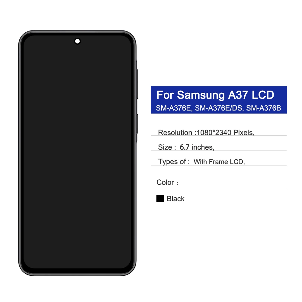 samsung-a37-5g用oled高品質ディスプレイ-sm-a376e-a376b-lcdタッチスクリーンデジタイザーアセンブリ、samsung-a37用交換部品