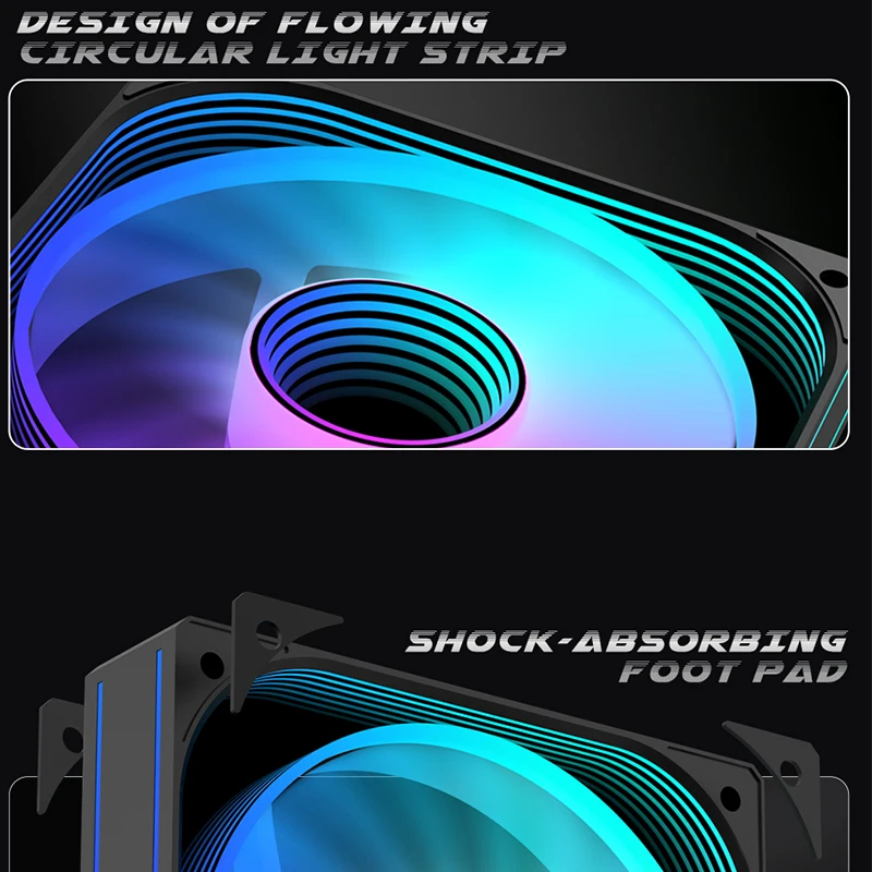 LOVINGCOOL Star Abyss RS Pro PC Fan 120MM ARGB PWM Temperature Control Super Large Surround Infinity Mirror Computer Case Fan image 4