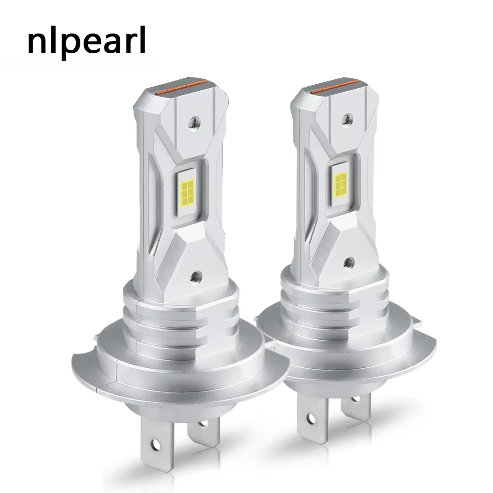 

NLpearl 2Pcs H7 LED Headlight Light 12V 18000LM 60W Mini LED H7 Bulb Ledlamp Fanless Wireless Car Head Lamp 5530 CSP White 6000K