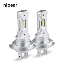 NLpearl 2Pcs H7 светодиодные фары 12V 18000LM 60W мини светодиодные H7 лампы Ledlamp без вентилятора беспроводной автомобильный головной светильник 5530 CSP белый 6000K