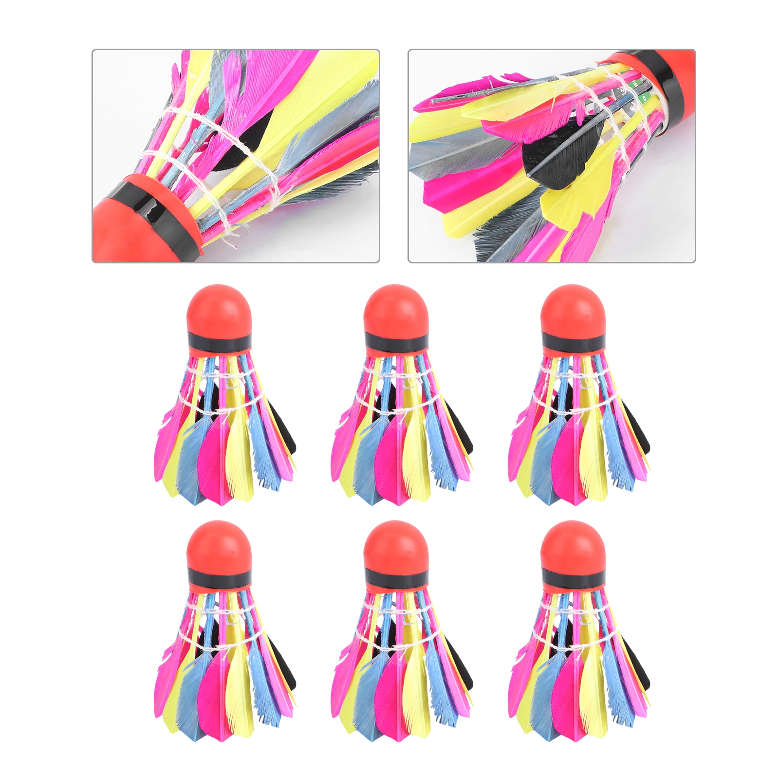 11 Pcs Badminton Shuttlecocks Female Beautiful Training Ball Head Colorful Creative