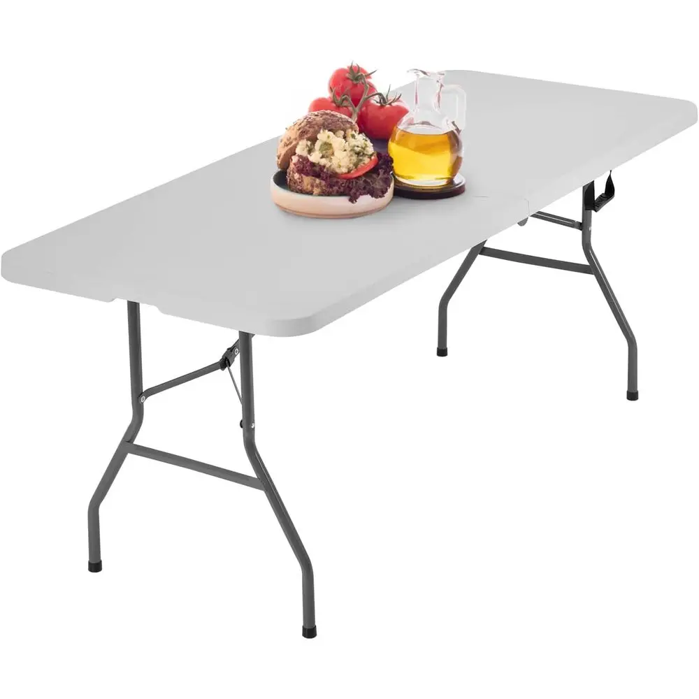 

Прочный складной стол для пикника длиной 6 футов для улицы, кемпинга и вечеринок, белый цвет