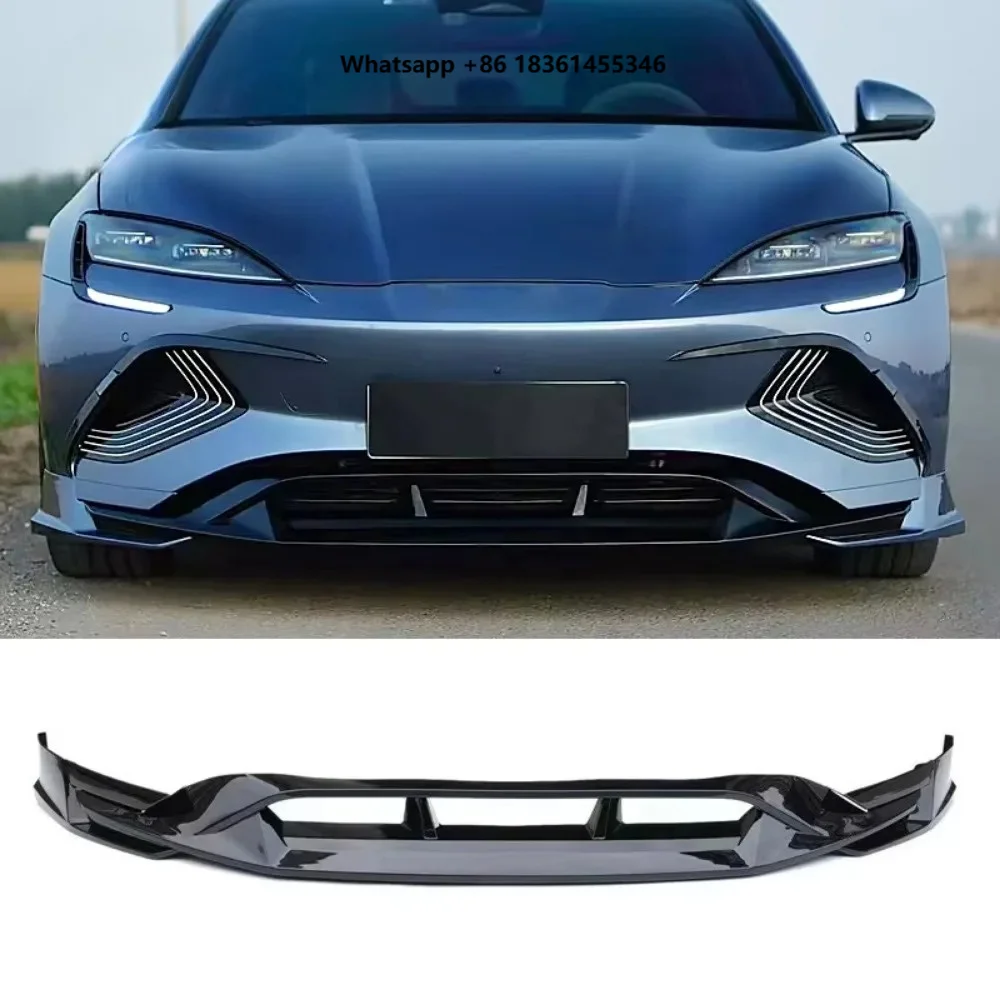 For EV 22-25 modified Gloss black Front lip Rear lip Side skirt Tail Wing spoiler Surround Car AccessoriesBody Kit 2
