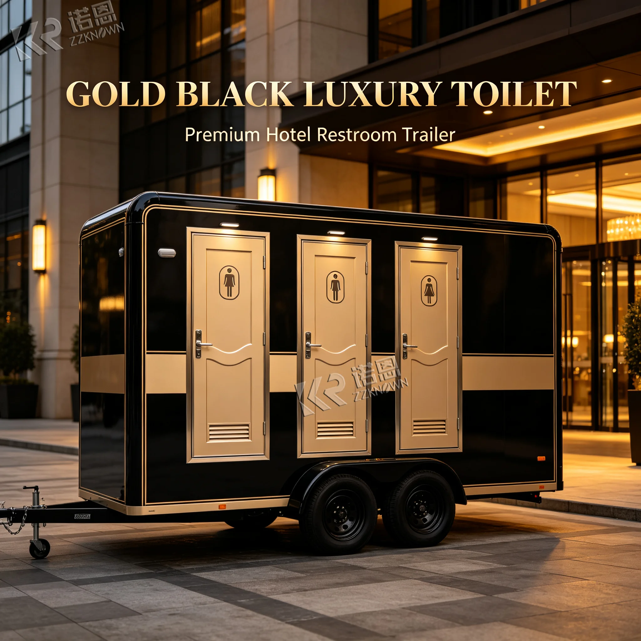 Luxury Portable Bathroom Trailer Outdoor Portable Mobile Public Toilet Trailer With Shower for Sale Luxury Vip Restroom Trailer