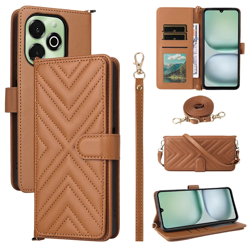 Para umidigi g9x 4g crossbody saco de couro caso telefone para umidigi g9x 4g com cordão longo carteira slot para cartão proteger enseada