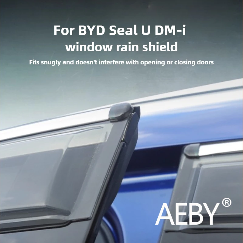 

AEBY For BYD Seal U DM-i 2020-2025 Car Window Rain Visor Wind Deflector, ind Rain Guard, Exterior Accessories Easy Installation