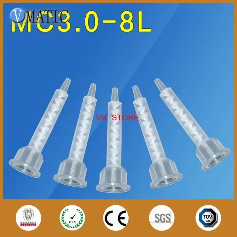 Free Shipping Resin Static Mixer MC3.0-8L Mixing Nozzles For Duo Pack Epoxies Dispensing Static Mixer