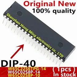 (1piece)100% New W65C22S6TPG-14 W65C02S8P-14 W65C02S8P-10 W65C22S6TPG W65C02S8P DIP-40
